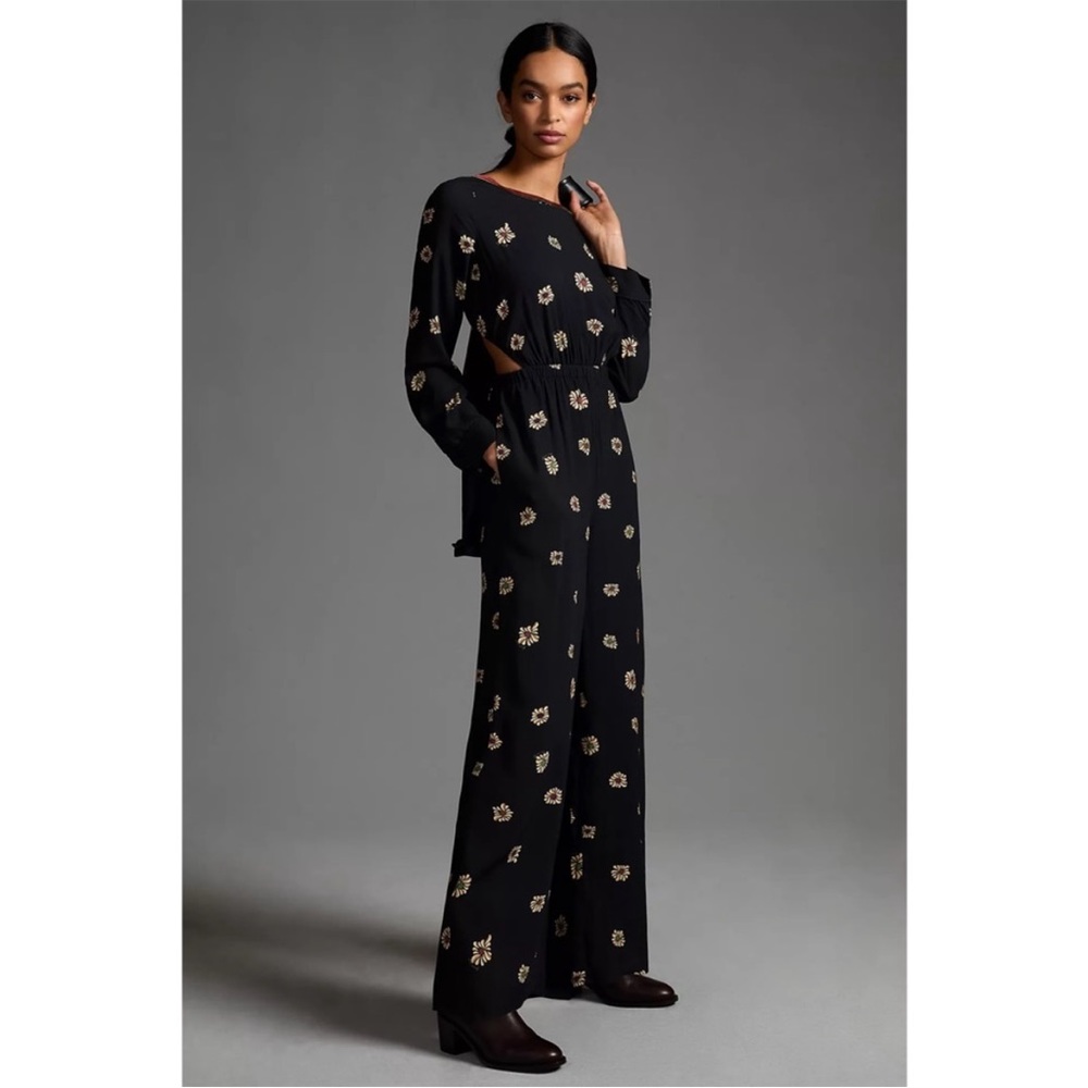 Anthropologie Farm Rio Cutout Jumpsuit nwt s